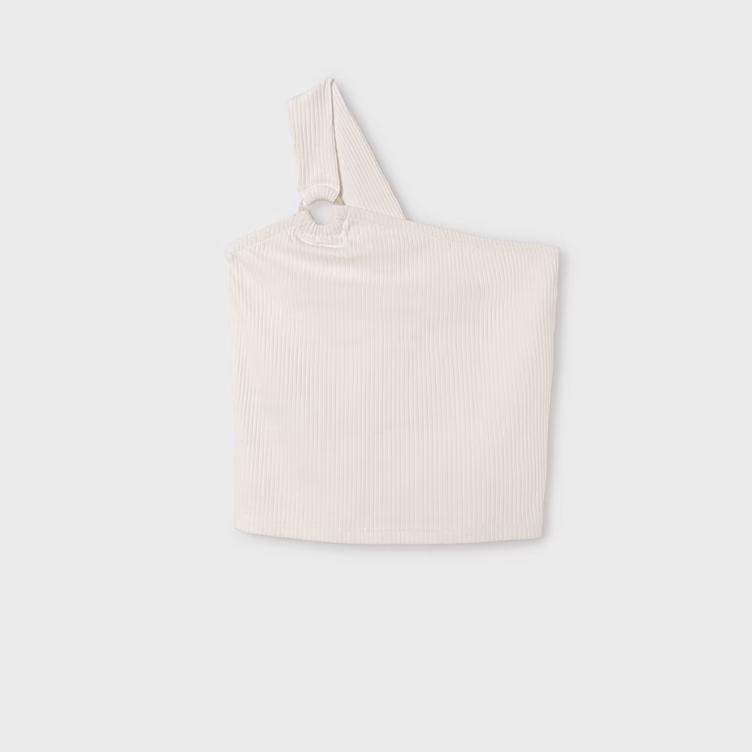 White One Shoulder Top