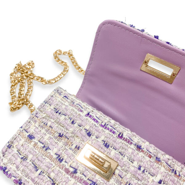 Teddy & Bow Tweed Purse