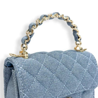 Sparkly Denim Quilted Purse