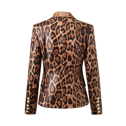 Stylish Leopard Blazer