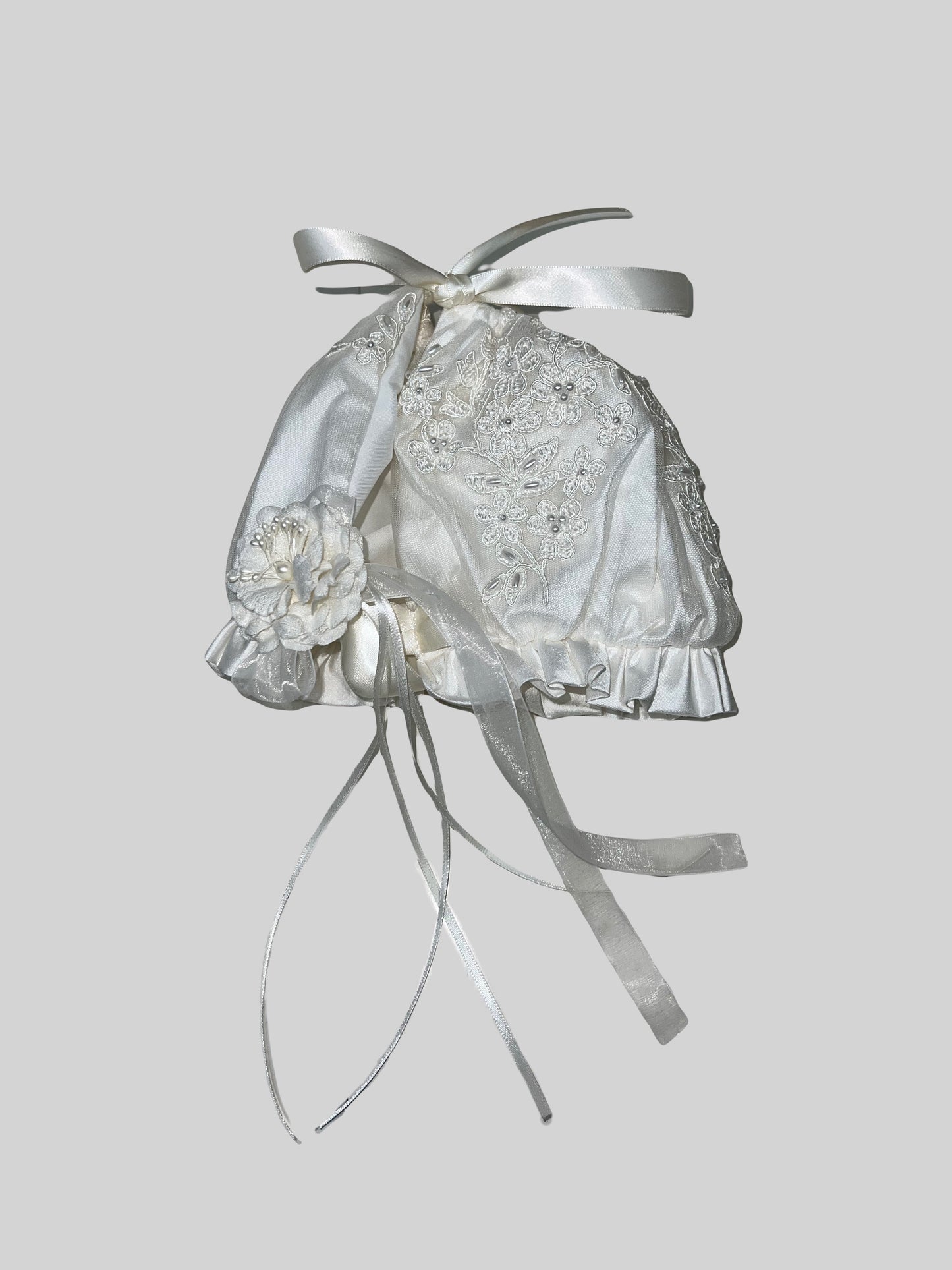 white silk christening gown Expressions Boutique NY, elegant baptism dress Long Island, embroidered silk baptism outfit, baby girl christening gown Woodbury NY, boutique christening wear, heirloom baptism dress