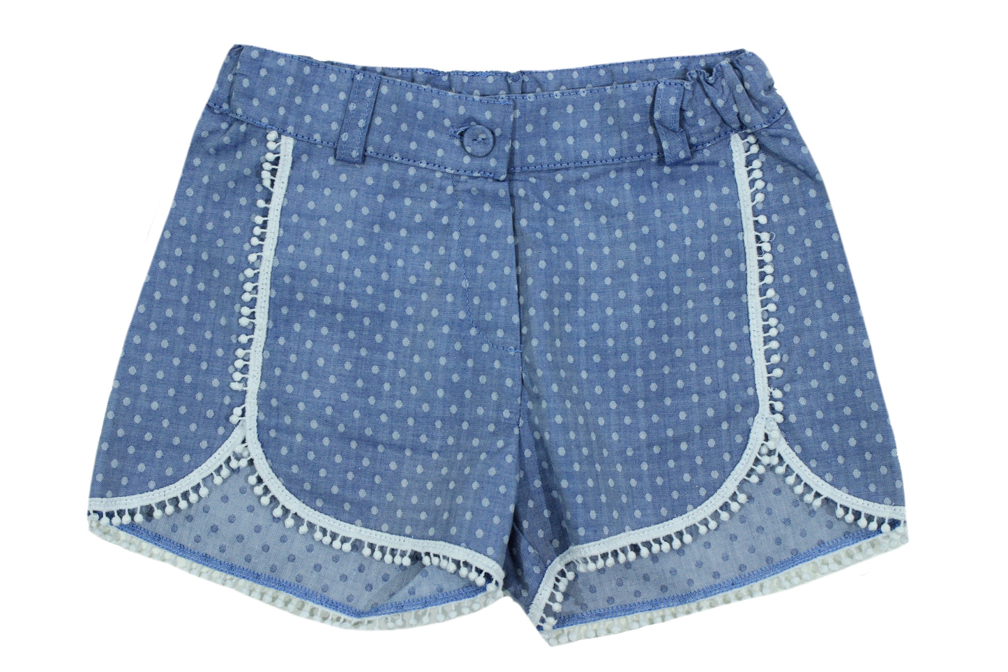 2pc Indigo Polka Dot Bow tee w matching Shorts