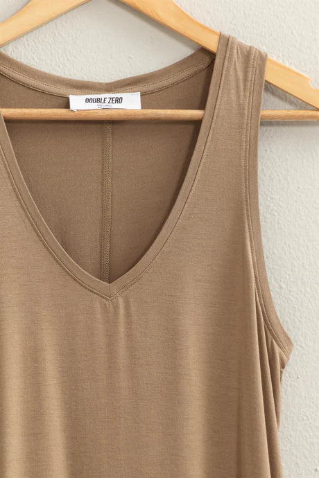 Sleeveless V-Neck Top