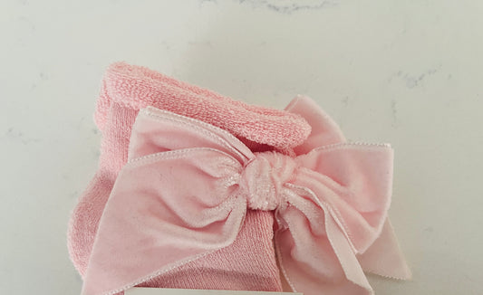 Meia Pata Pink Socks with Velvet Baby Shoes | Baby Girls’ Dress Socks & Boutique Accessories