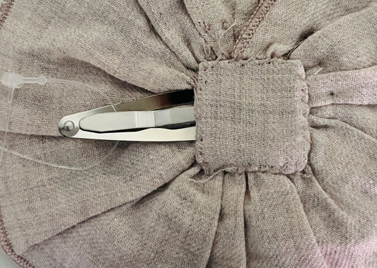Ooh La La Vintage Linen Avery Hairclip - Girls’ Boutique Linen Hair Accessory