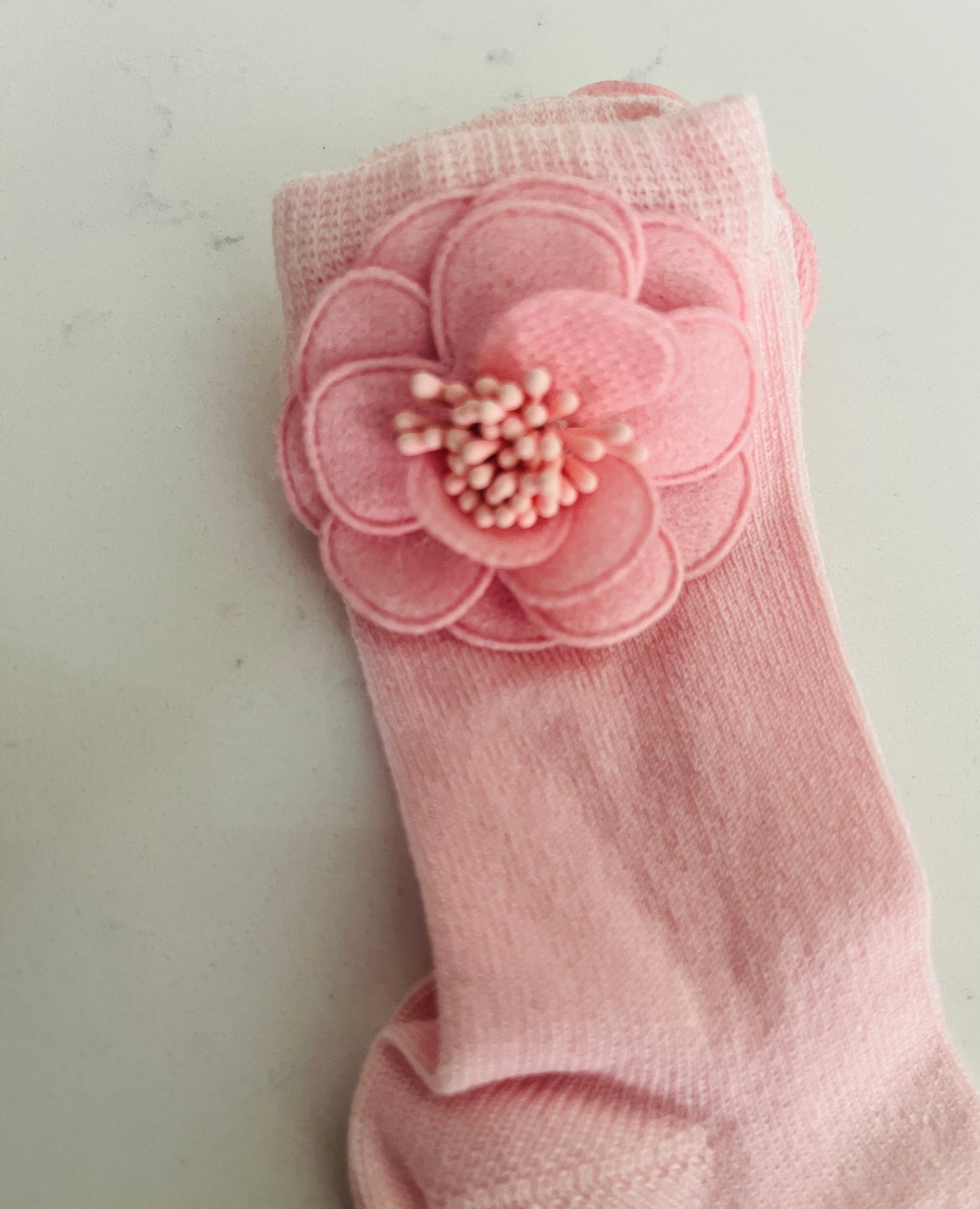 Meia Pata Knee Socks with Winter Flower