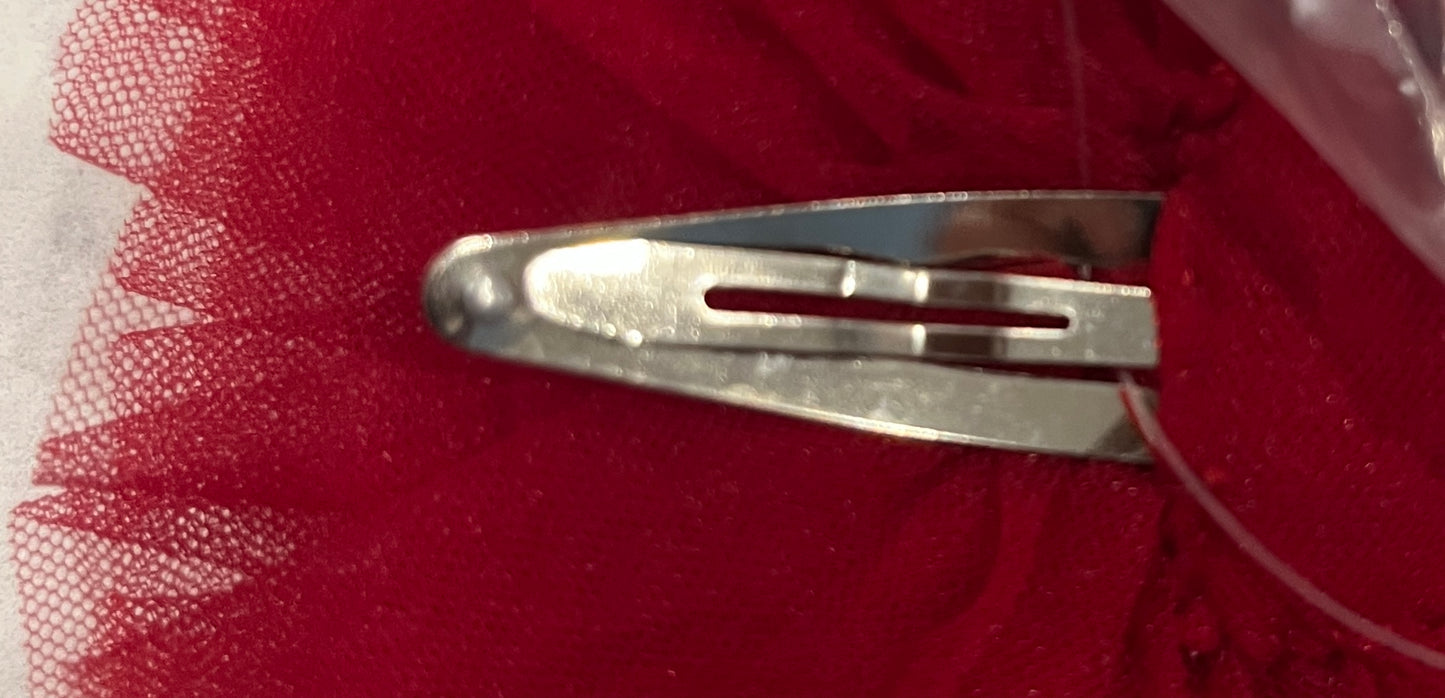 Ruby Tulle Hair Clip