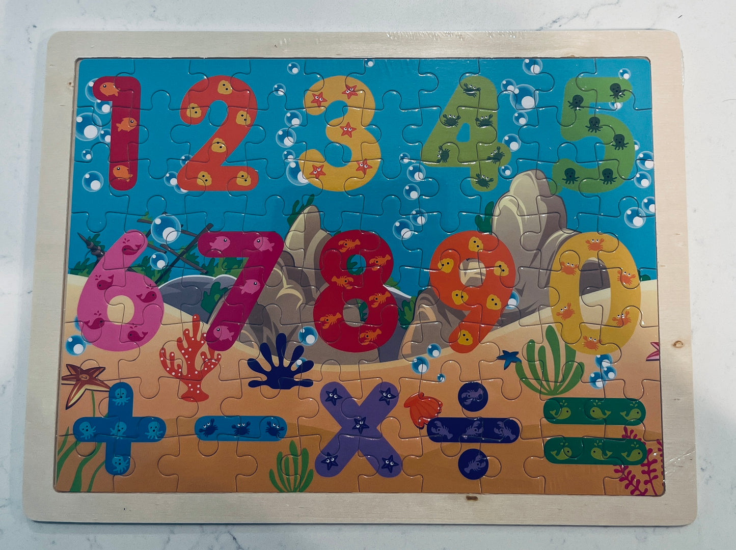 Angels Craft Wooden Number and Math Symbols Jigsaw Puzzle – 6 Options