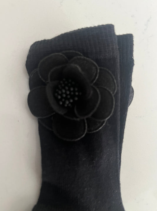 Meia Pata Knee Socks with Winter Flower