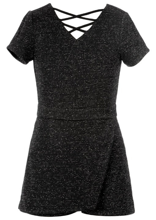 Black Glitter Romper Black Glitter Romper
