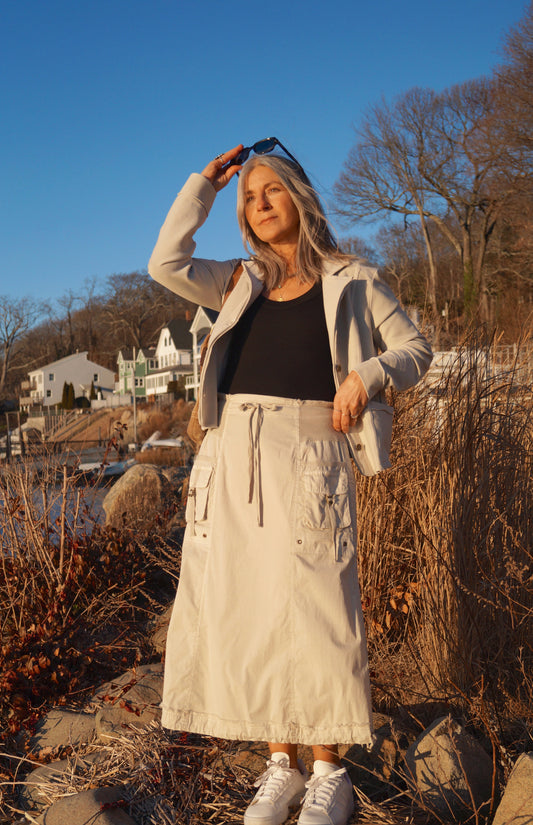 Black Crew Neck Ribbed Top