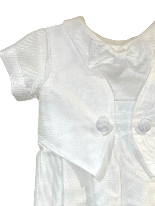 2pc Poly Bengaline Romper w Bonnet