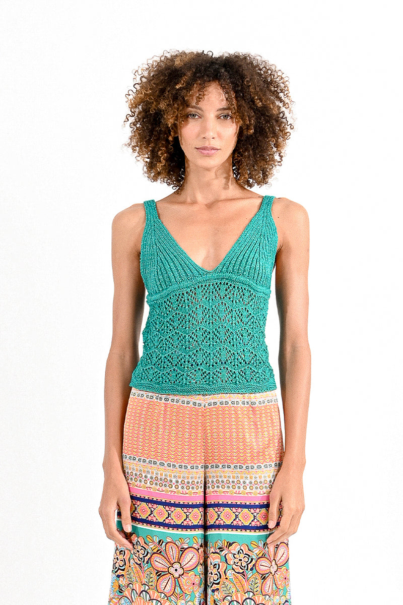 Emerald Green Ladies Knit Top