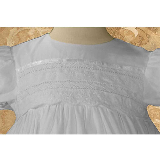 2pc White Cotton Gown w Venise Lace