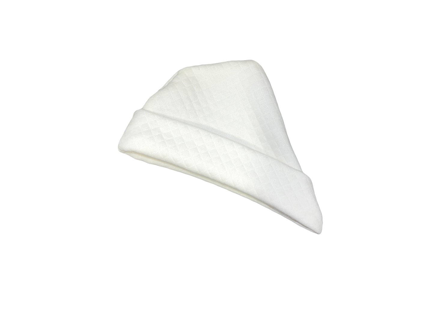 2pc Ivory LS Quilted Overall w Button details & Hat