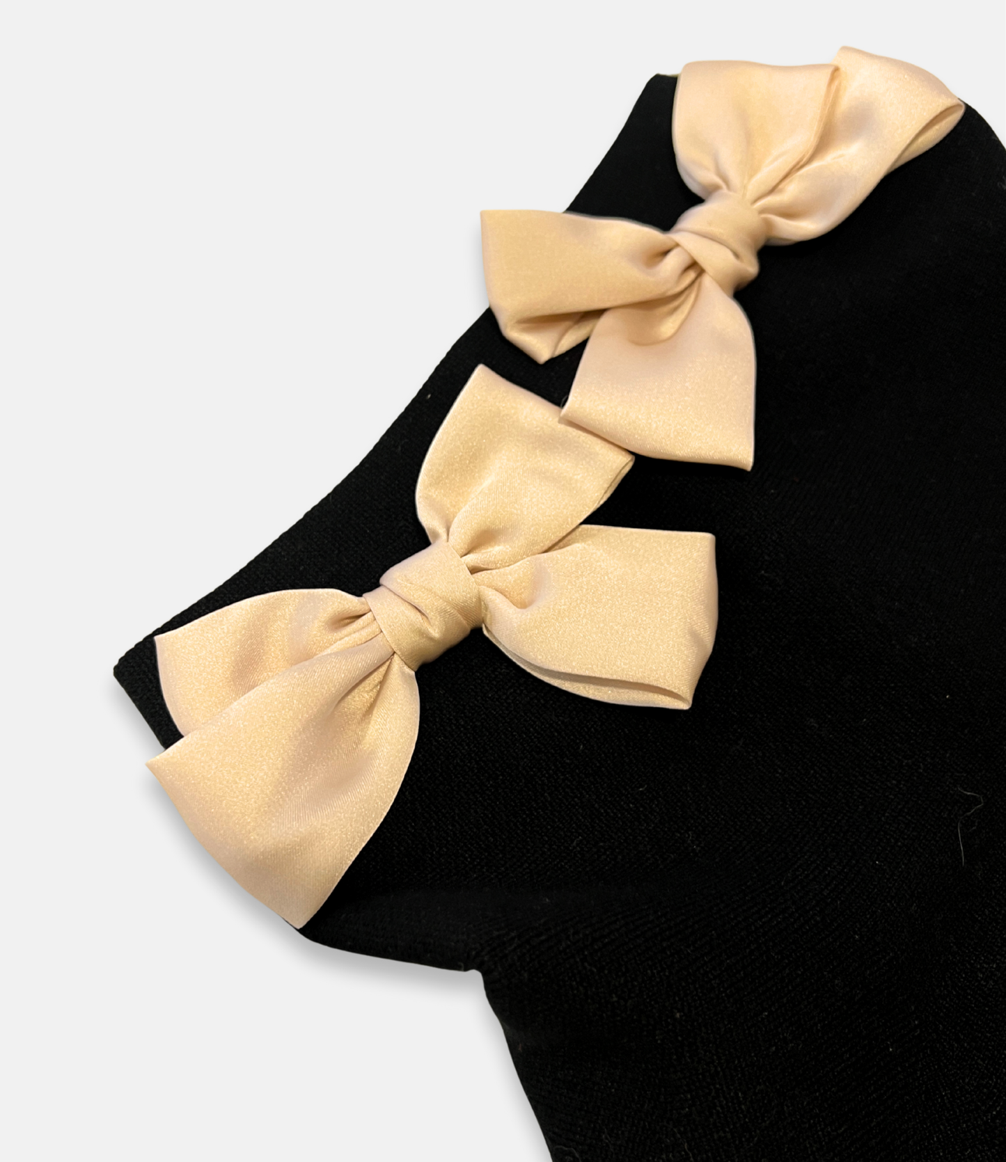 Black Flare Skirt w Satin Bows