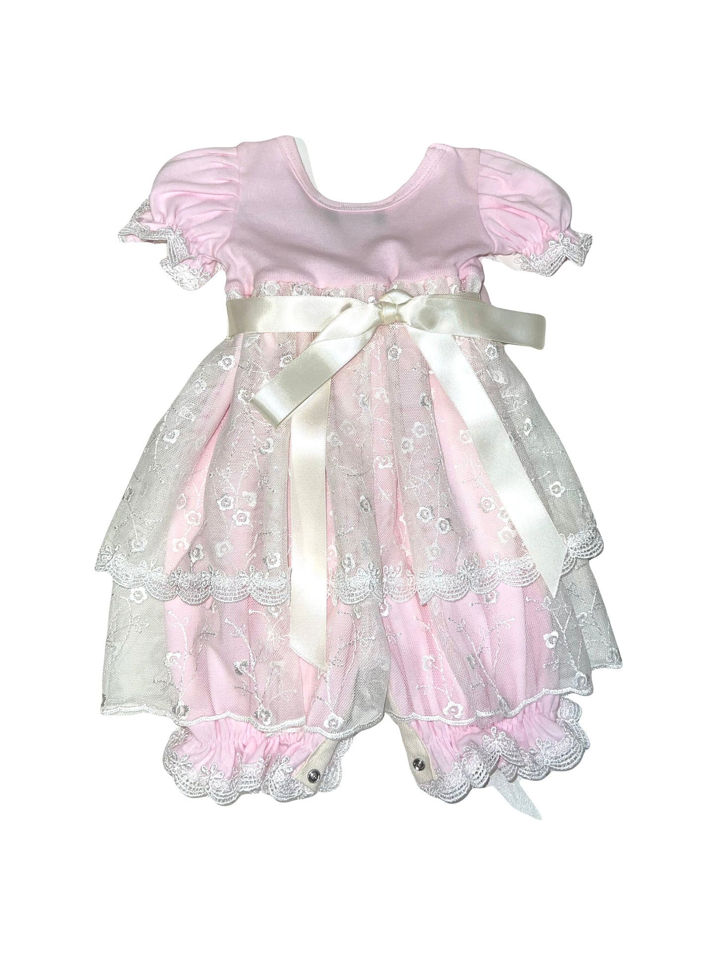 Pink Lace Bloomer Dress