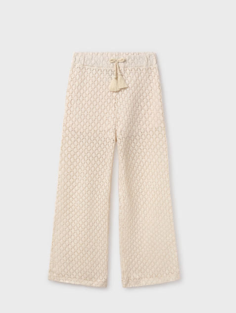 2pc Off White Crochet Top w Pant