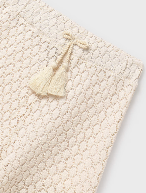 2pc Off White Crochet Top w Pant