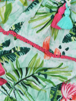 2pc Hawaiian Print Top w Shorts