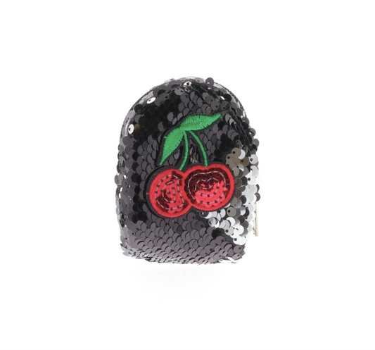 Sequined Cherry Coin Purse