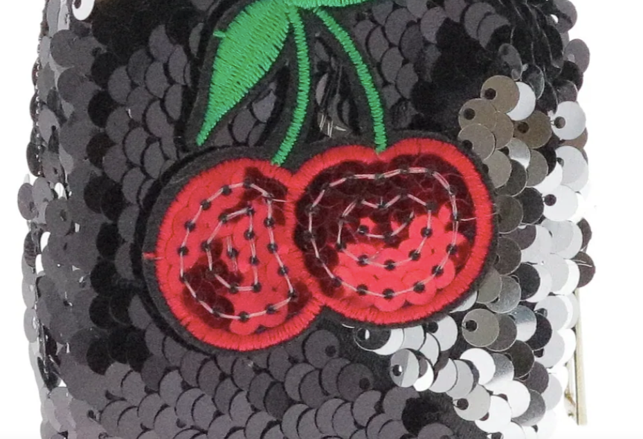 Sequined Cherry Coin Purse