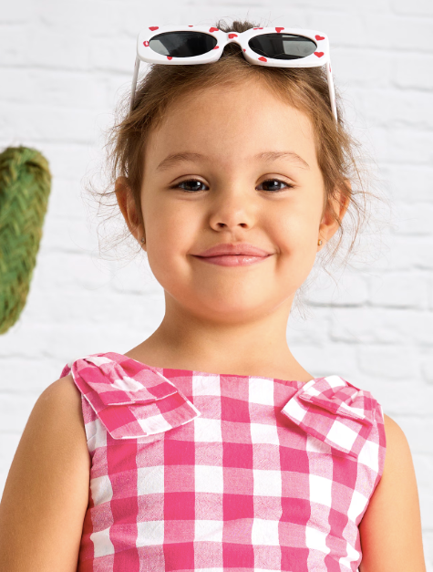 Pink White Checkered Top