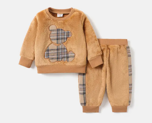 2pc Brown Animal Pattern Set