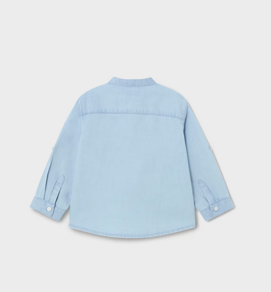 Denim LS Mao Collar shirt