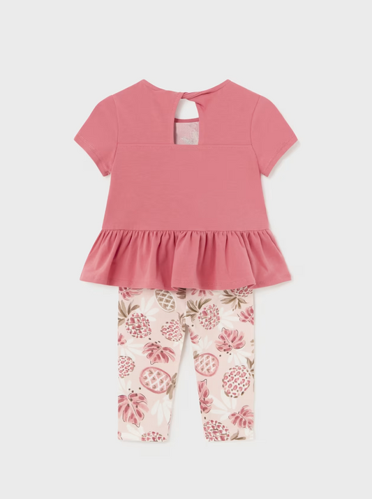 2pc Salmon top w matching leggings