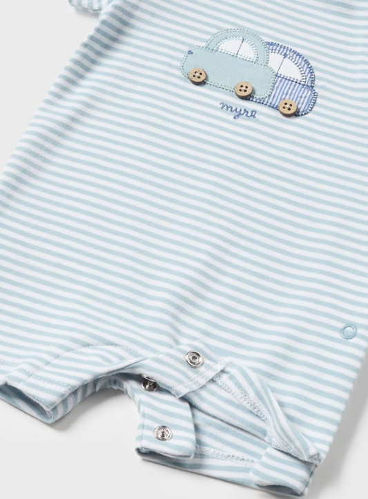 Light Blue Stripe Cotton Shortall