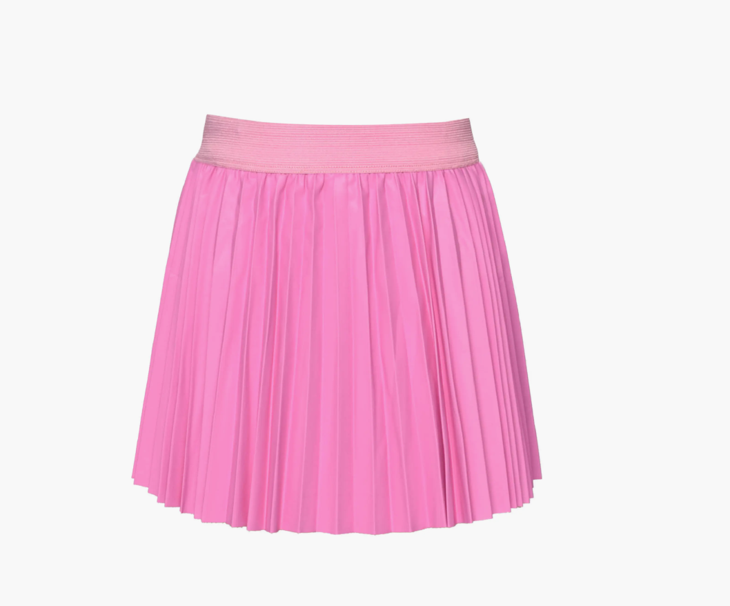 Pink Leather Skirt