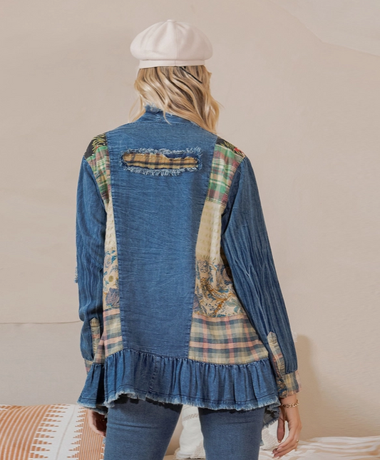 Denim Patchwork Jacket
