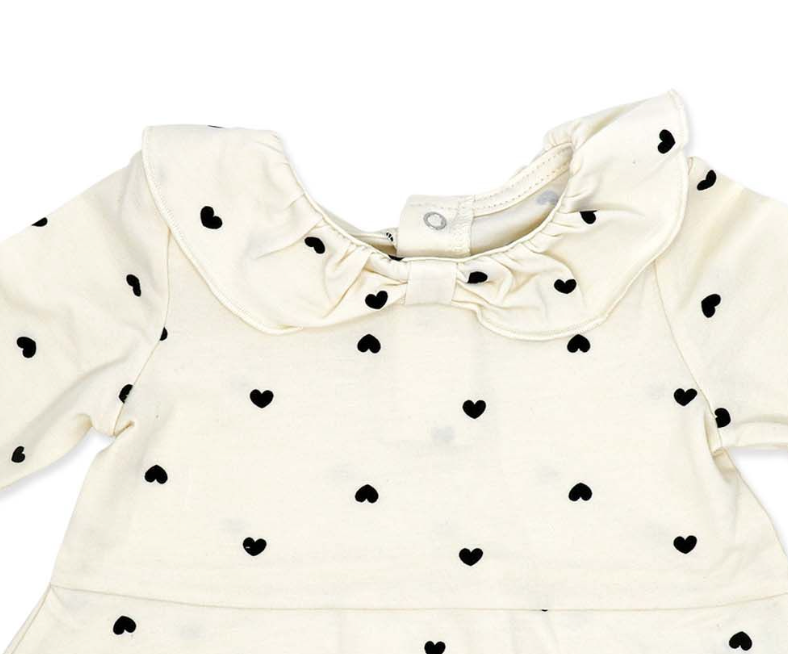 baby girl 3 piece outfit set, toddler heart print clothing set, boutique baby girl clothes, baby girl cream peplum top set, newborn bow headband outfit, infant girl leggings set, baby girl special occasion outfit, toddler scattered hearts set, boutique baby shower gift girl, baby girl photo-ready outfit