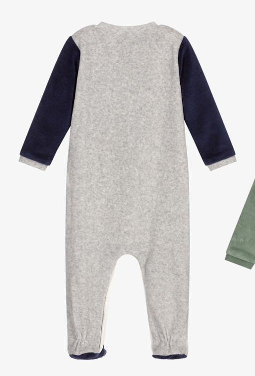 Navy Cars Velour Footy