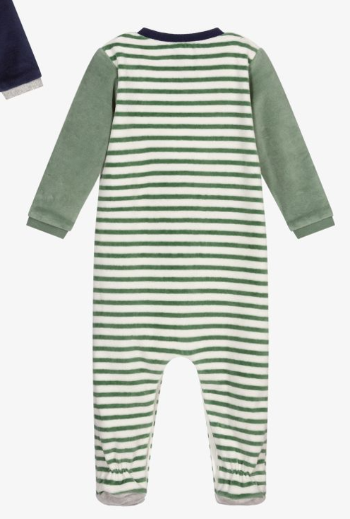 Green Car Velour Footie