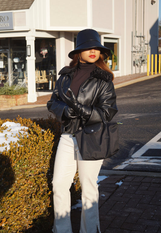 Black Vegan Leather Jacket