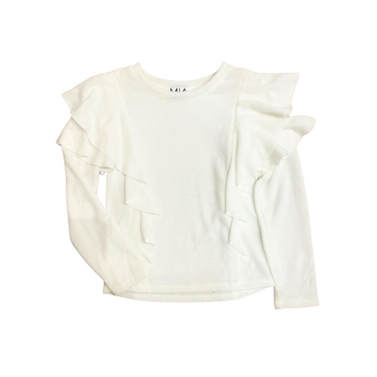 Fleece Ruffled Top