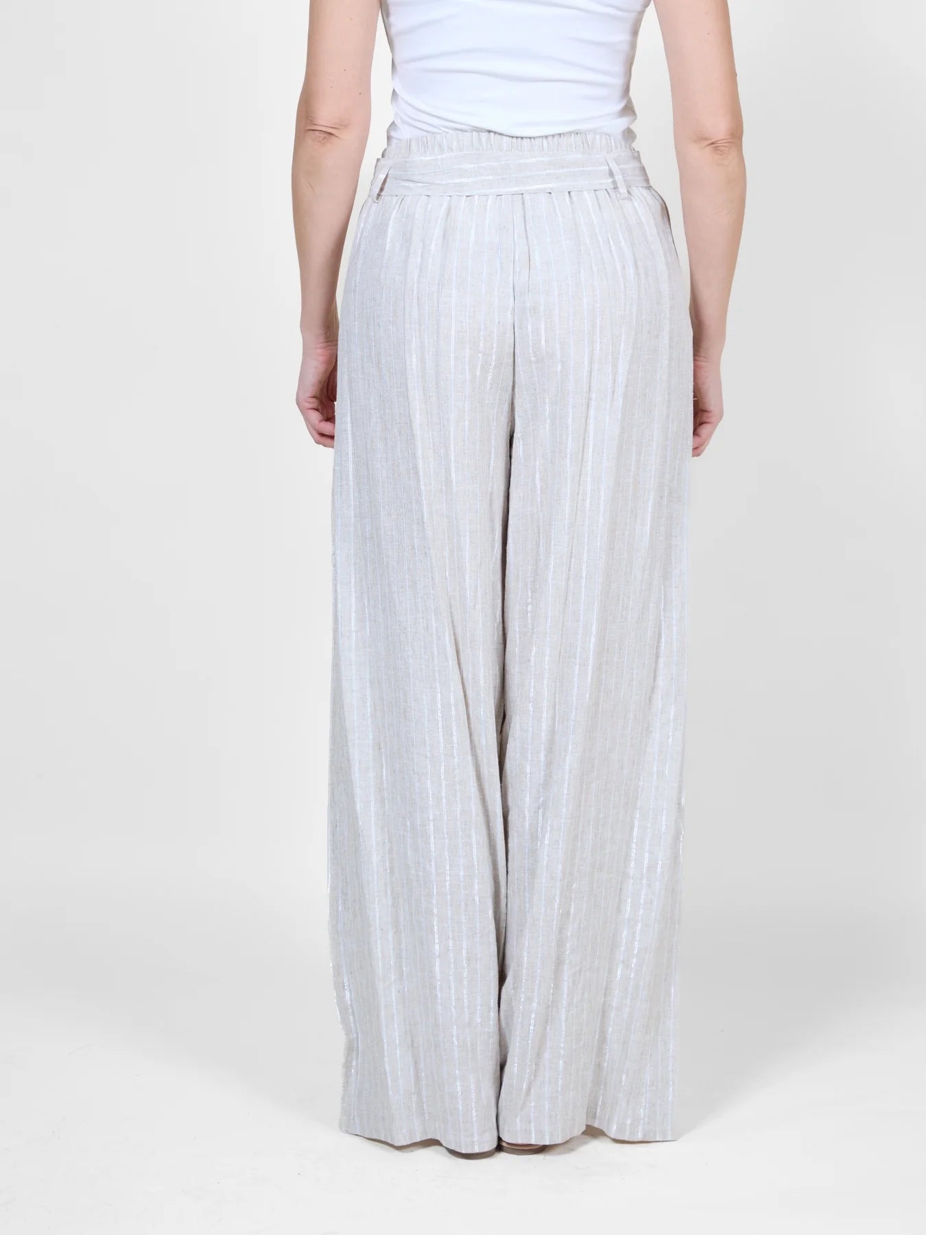 Oatmeal Melange Hi Waisted Pants