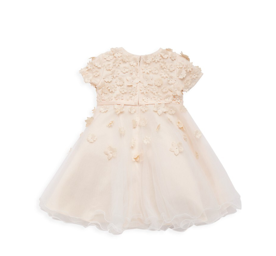 Ivory/Petal Dress with Scattered Flowers