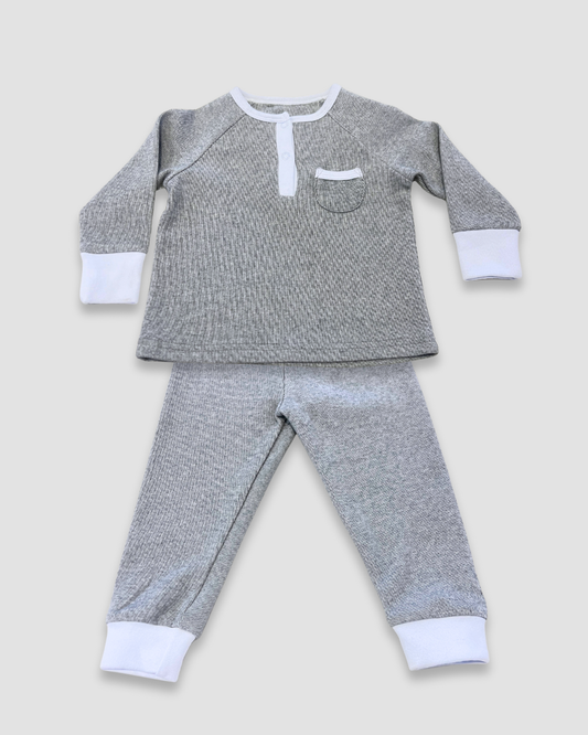 2pc Grey/Lt Blue Trim Set