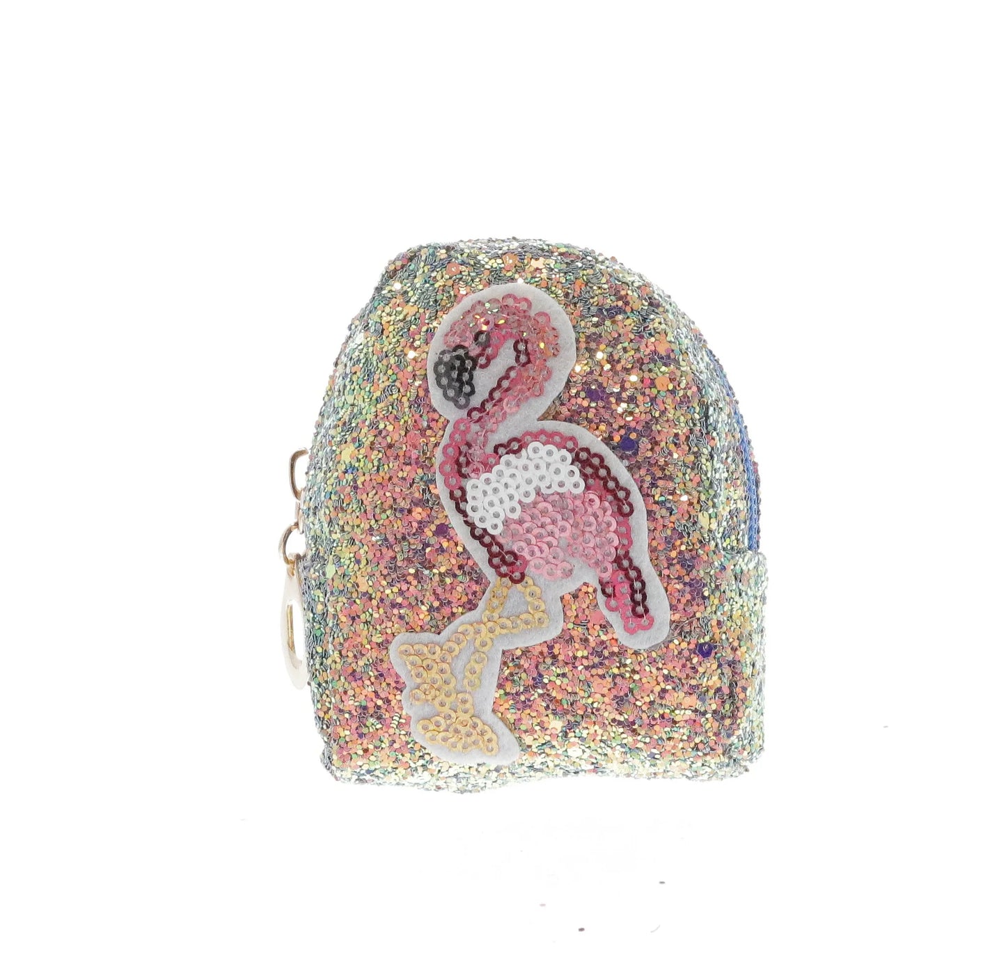 Sequin Flamingo Coin Purse