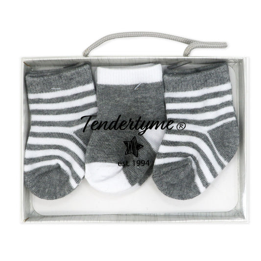 baby crew socks 3 pack, striped baby socks set, cotton baby socks boys girls, unisex baby sock gift set, newborn crew sock pack, boutique baby socks neutral, pink baby socks girl set, blue baby socks boy set, grey striped baby socks, cozy infant crew socks