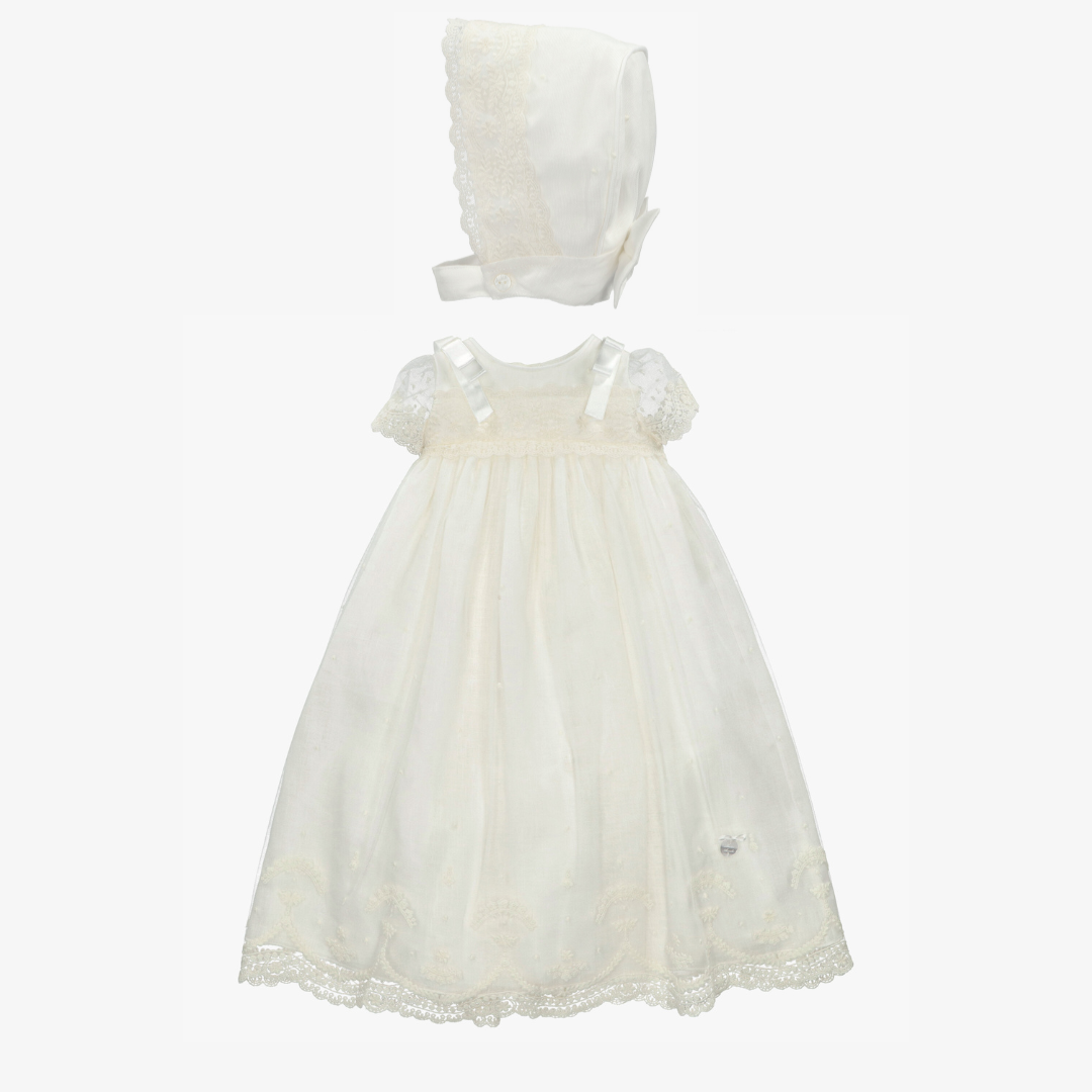 Ivory Scalloped Lace Gown 6M Ivory Scalloped Lace Gown 6M