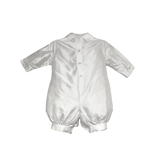 2pc Silk Long Sleeve Knickers with Embroidered Vest w Barret