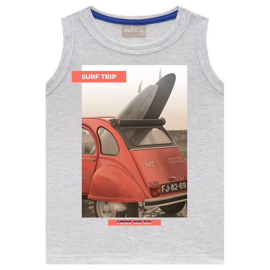 2pc Light Gray w Blue Board Shorts