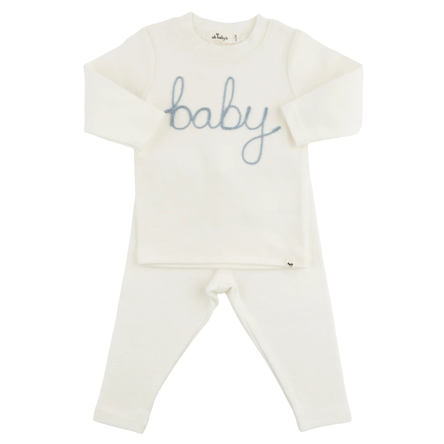 baby embroidered outfit neutral, fog blue embroidered baby set, boutique newborn outfit boy, cream baby pant set, embroidered toddler clothing, unisex newborn gift set, soft cotton baby boy outfit, boutique baby clothes neutral, embroidered newborn photo outfit, baby shower gift neutral