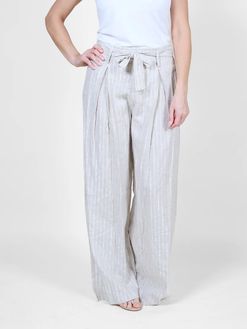Oatmeal Melange Hi Waisted Pants