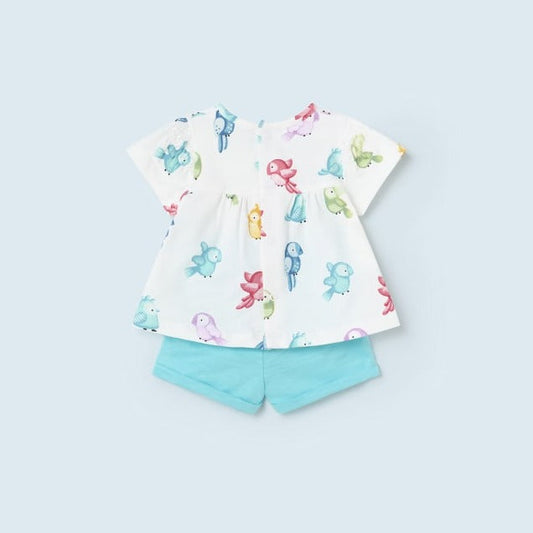 2pc Scattered Bird Top w Shorts