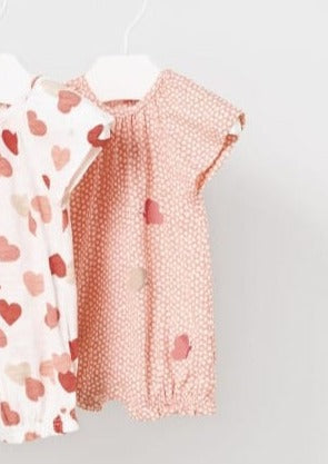 Apricot Spotted Butterfly Romper